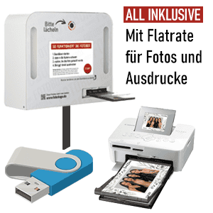 Fotobox mieten mit Druck-Flatrate
